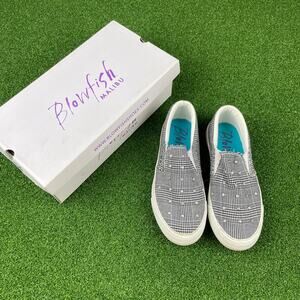 Blowfish Shoes Malibu Madman Plaid Pearl Pull On Sneakers Sz 6.5